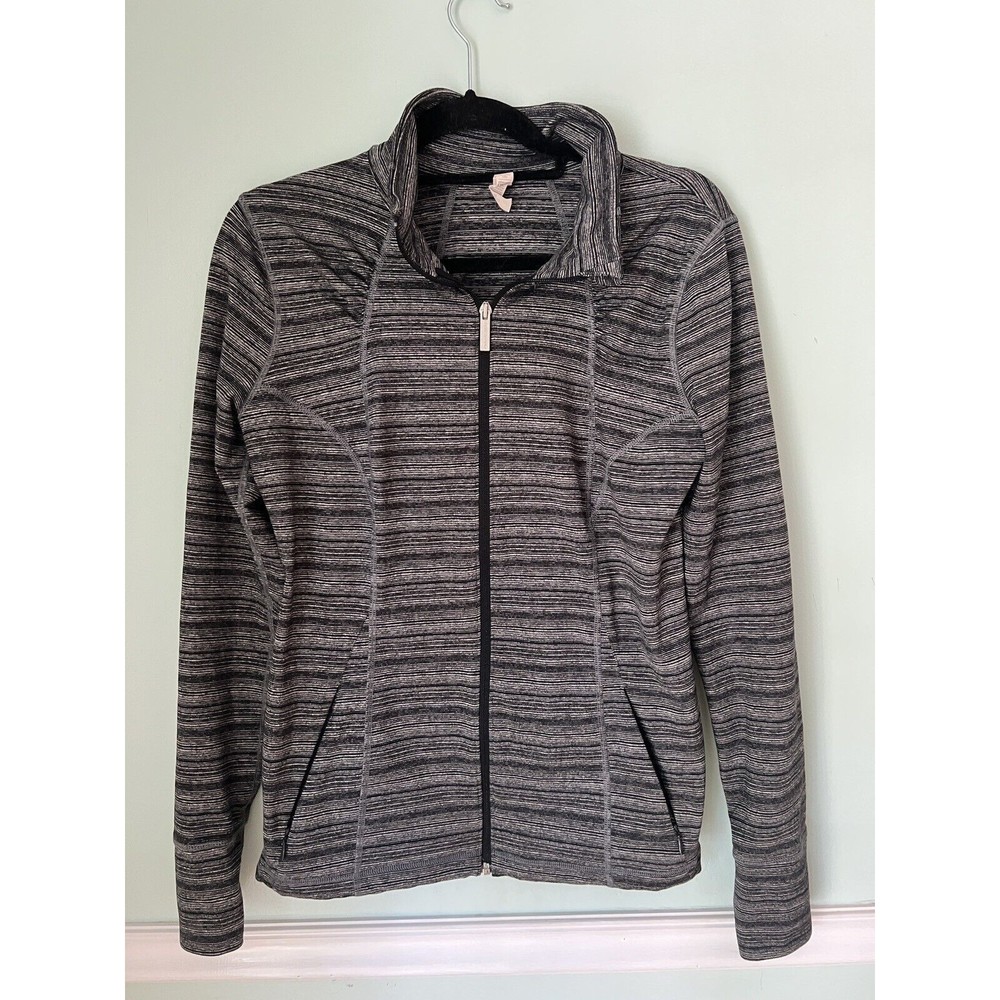 Under Armour‎ Jacket Womens L  Black Gray Full Zip Fitted All Season Gear
